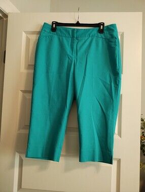 5/$25 Rafaella Turquoise Capri Pants - Women's Stretch Crop